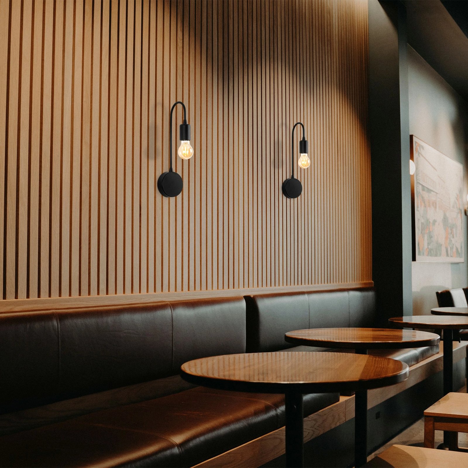 Llambë muri Opviq, Baston - 3280, ngjyrë e zezë