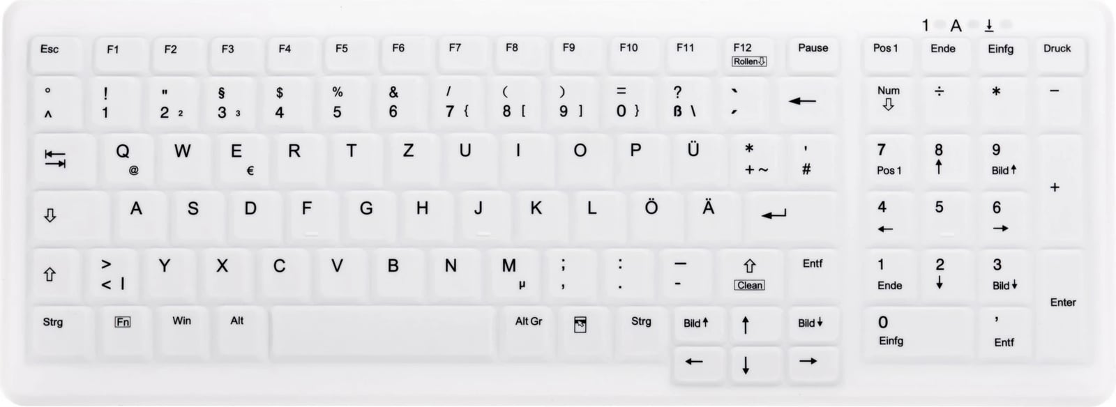 Tastierë Cherry AK-C7000, Wireless, RF, QWERTZ, Bardhë