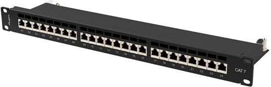 Patchpanel Lanberg PPS7-1024-B, 24 porta, 1U, CAT 7, e zezë