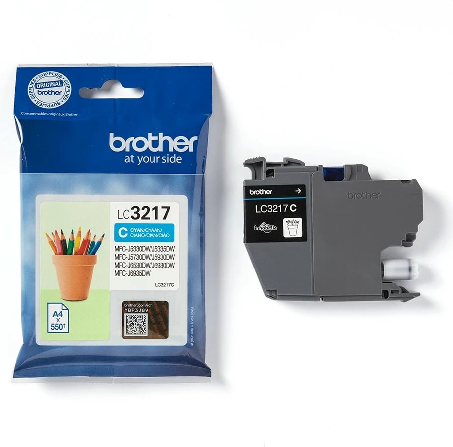 Toner Brother LC3217C cyan, origjinal, 550 faqe