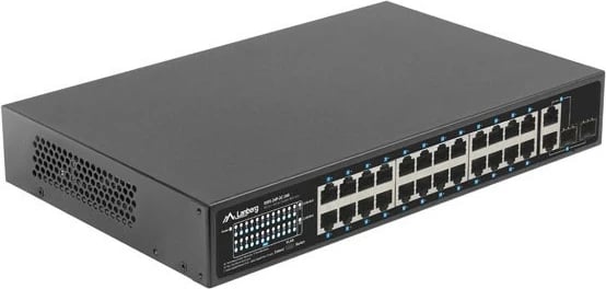 Switch LANBERG Lanberg switch, 24x 100Mb PoE+, 2x Combo, Rack 19" 360W