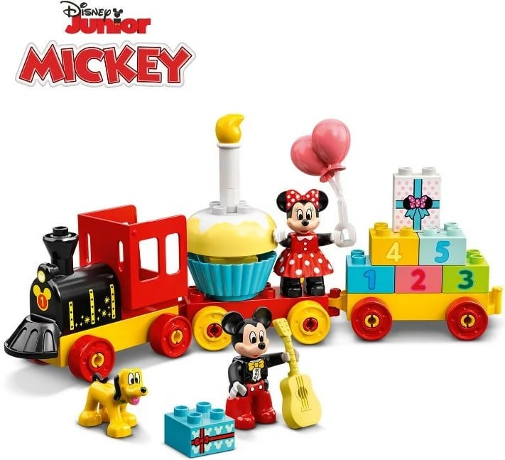 Set ndërtimi LEGO DUPLO Disney 10941 Birthday Train, Mickey & Minnie Mouse, 22 pjesë, për fëmijë, shumëngjyrësh Set ndërtimi LEGO DUPLO Disney 10941 Birthday Train, Mickey & Minnie Mouse, 22 pjesë, për fëmijë, shumëngjyrësh
