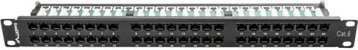 Patch panel Lanberg PPU6-1048-B, 48 porta, 1U, CAT 6, i zi