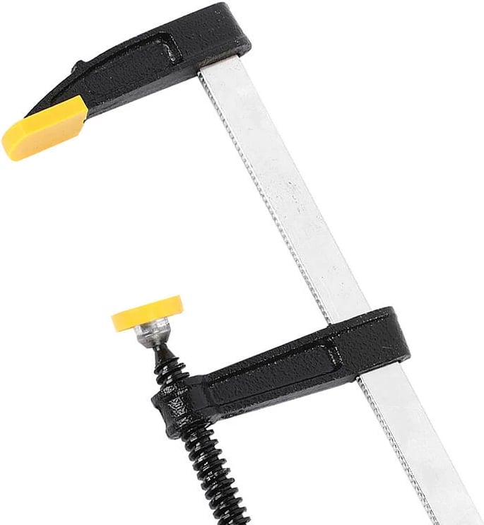 Kapëse marangozësh Deli Tools EDL111280, 120x800 mm, çelik A3, verdhë/zezë