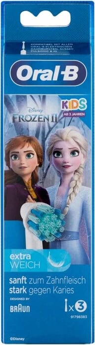Kokë rezervë për furçë dhëmbësh elektrike Oral-B Frozen II për fëmijë, 3 copë