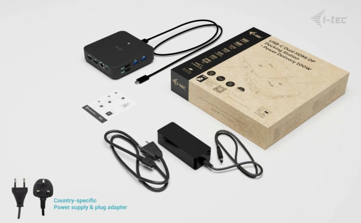 Stacion dokimi i-tec C31TRIVIDPRO100W me karikues universal 100W, i zi