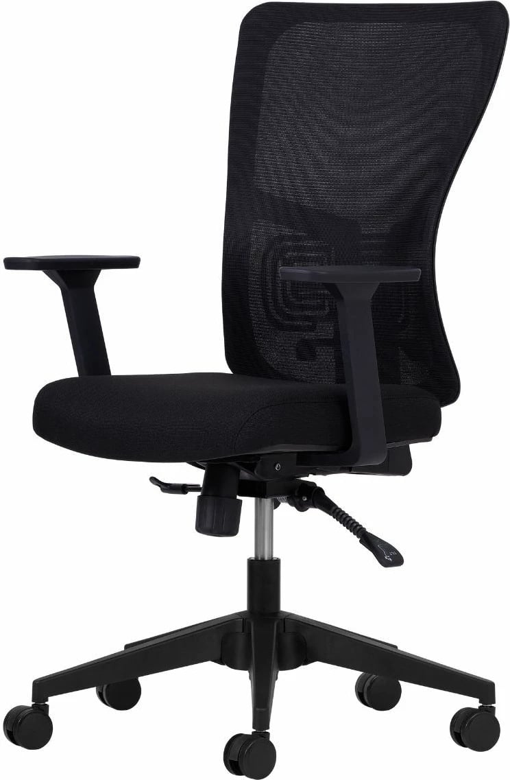 Set karrigesh për zyre (2 copë), Skye Decor, mbështetje për mes, 108 cm, e zezë