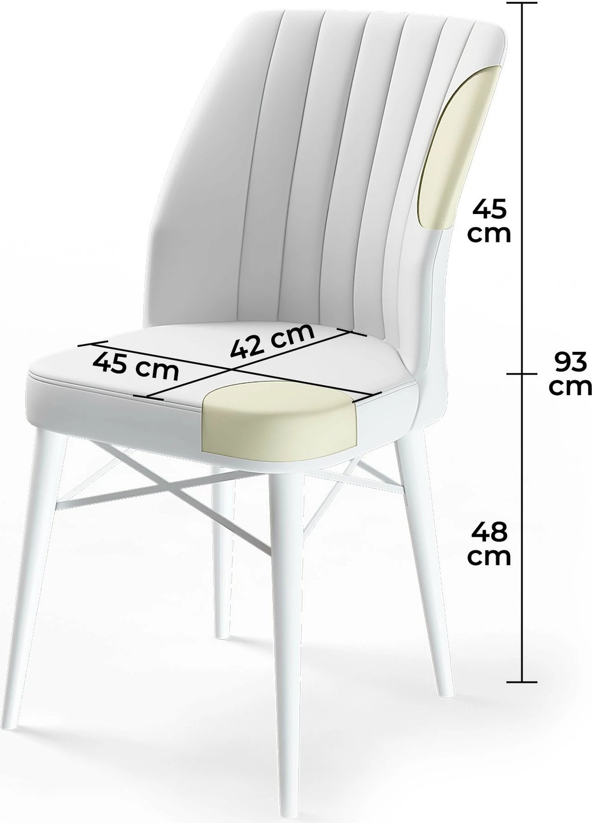 Set karrigash (6 copë) Hanah Home, Flex, kapuçino dhe e bardhë Set karrigash (6 copë) Hanah Home, Flex, kapuçino dhe e bardhë