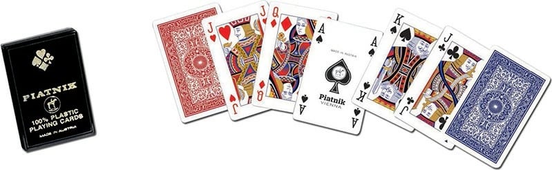 Letra plastike Piatnik 55 copë, komplet, kuti e zezë