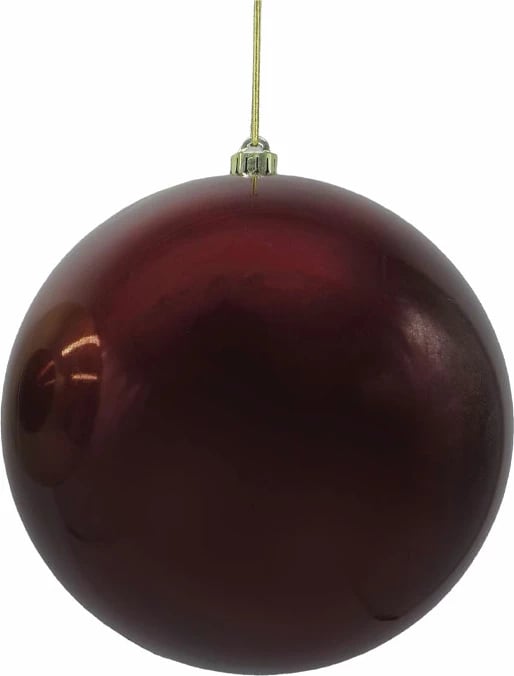 Topthë karamele për Krishtlindje, plastikë, ngjyrë bordo, 15x15x15 cm