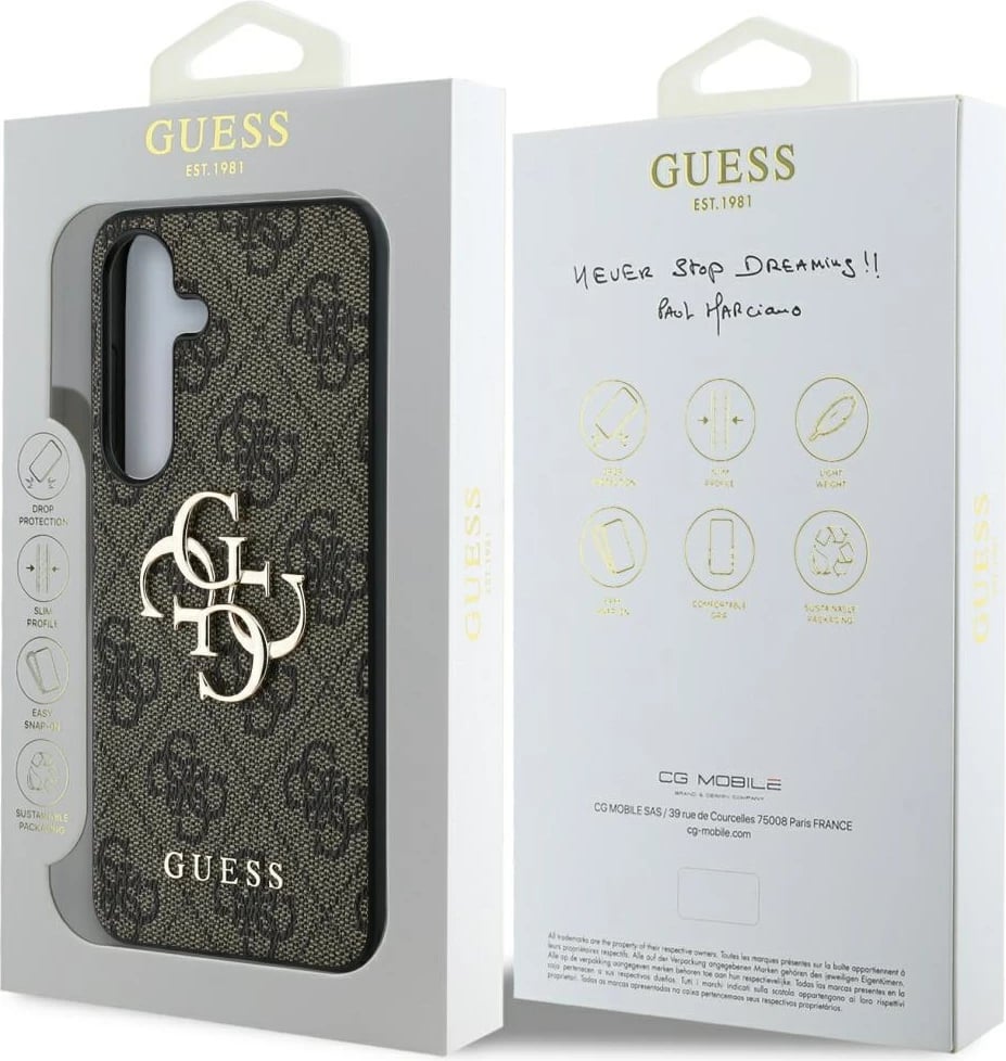 Mbështjellës Guess Big 4G Logo Classic Logo për Samsung Galaxy S25 Plus, Kafe Mbështjellës Guess Big 4G Logo Classic Logo për Samsung Galaxy S25 Plus, Kafe