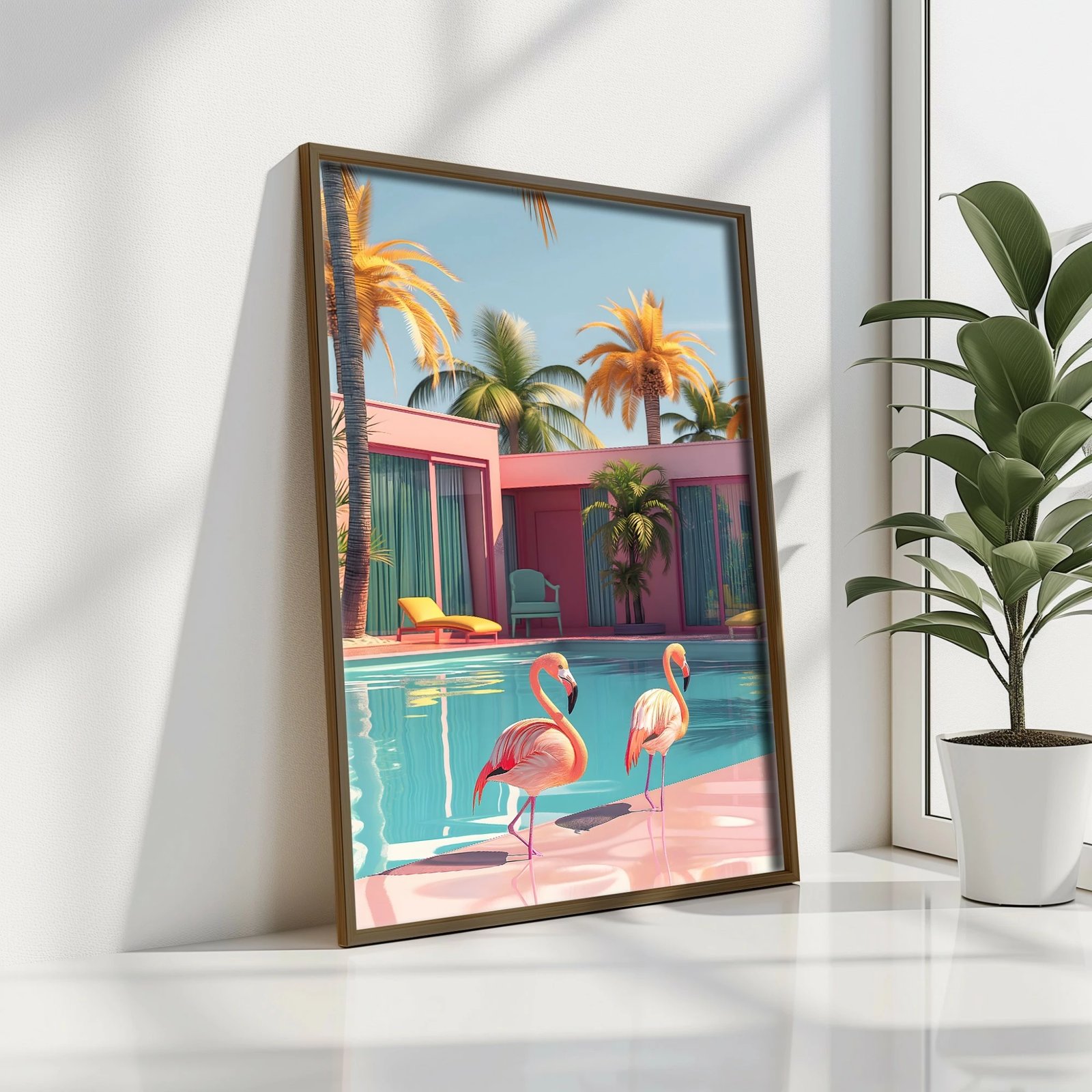 Pikturë dekorative me kornizë MDF, shumëngjyrëshe, Wallity GE093-L