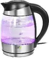 Çajnik elektrik me rregullim temperature, Lafe CEG005, 1.8 L, 2200 W, xhami, i zi/inox/transparente