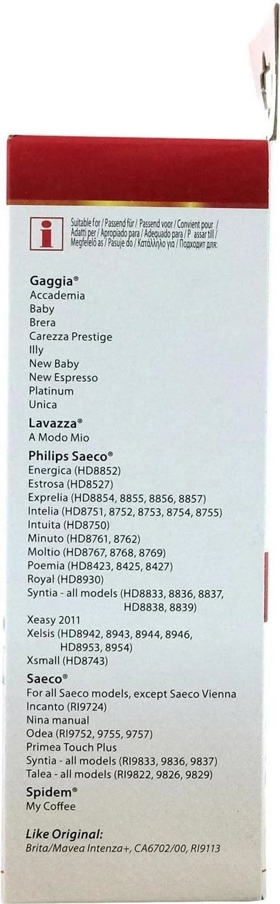 Filtr për Ekspres Kafe Scanpart, për Philips Saeco/Lavazza/Gaggia, Bardhë