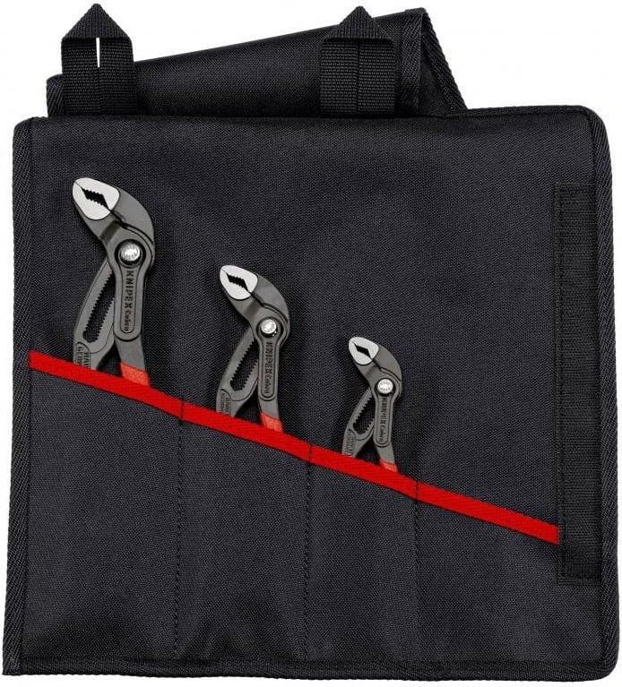 Set darash Knipex Cobra, 3 copë, 115-330 mm, me çantë tekstili