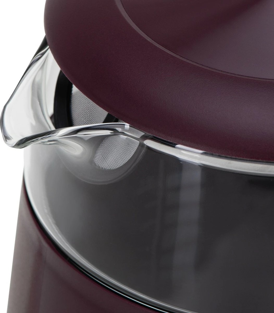 Ibrik elektrik Adler AD 1305, 1.7L, rregullim temperature, LED, Burgundy