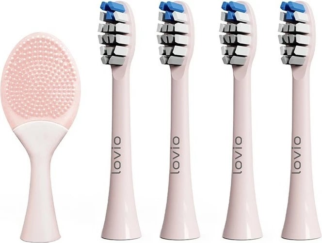 Koka rezervë për brushë dhëmbësh sonike Lovio SonicProtect PRO LVTB124PK-HM për femra rozë 5 copë