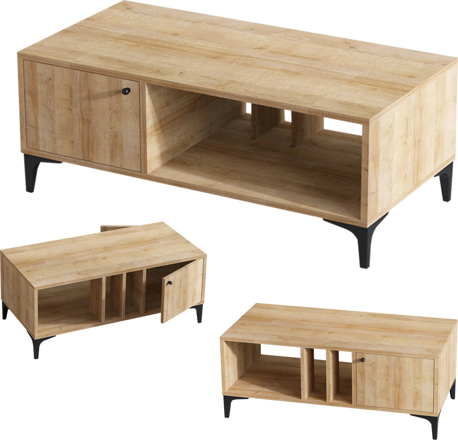 Tavolinë kafeje, ngjyrë lisi, Skye Decor, Rigo