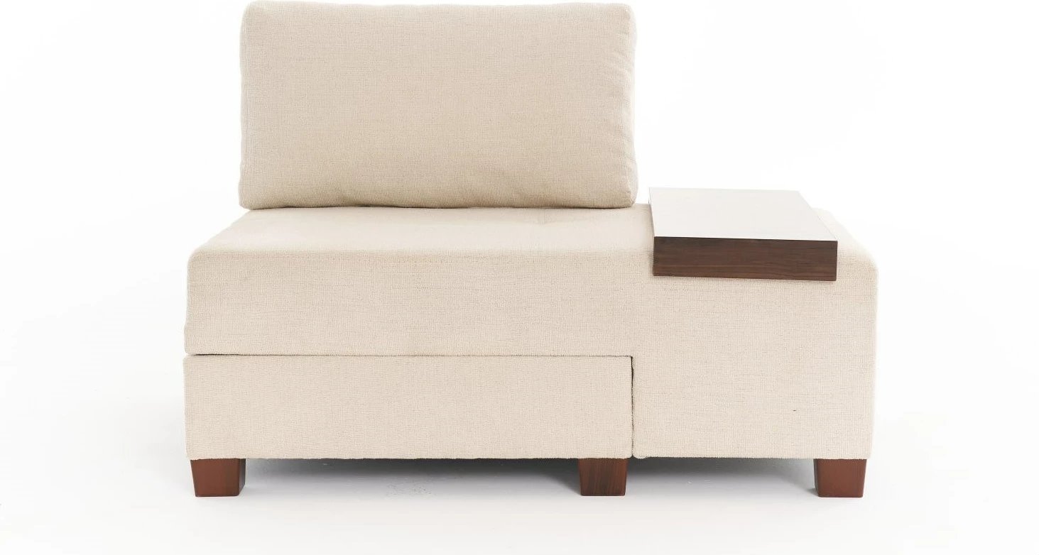 Krevat-karrige një vendës, Atelier del Sofa, Perenna Chenille, anë e djathtë, krem
