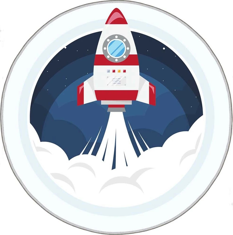 Qilim i rrumbullakët, shumëngjyrësh, raketë, 160 cm, Conceptum Hypnose, HMNT927