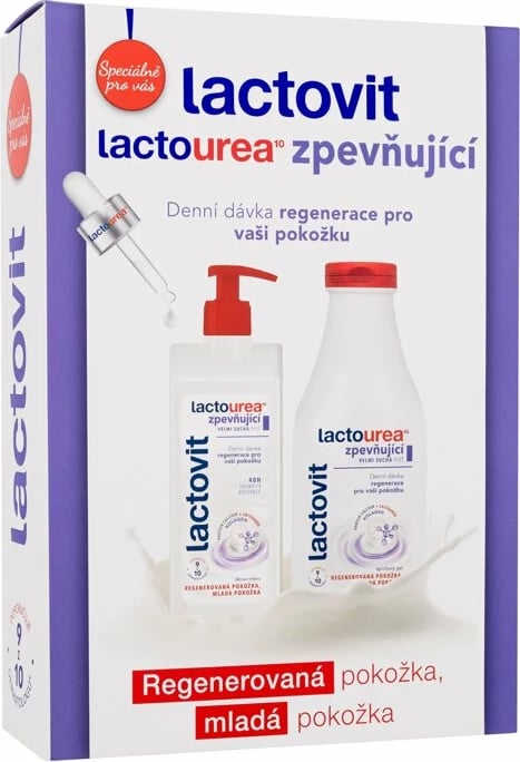 Set për trup Lactovit LactoUrea Firming Body Milk 400ml + LactoUrea Firming Shower Gel 500ml për femra