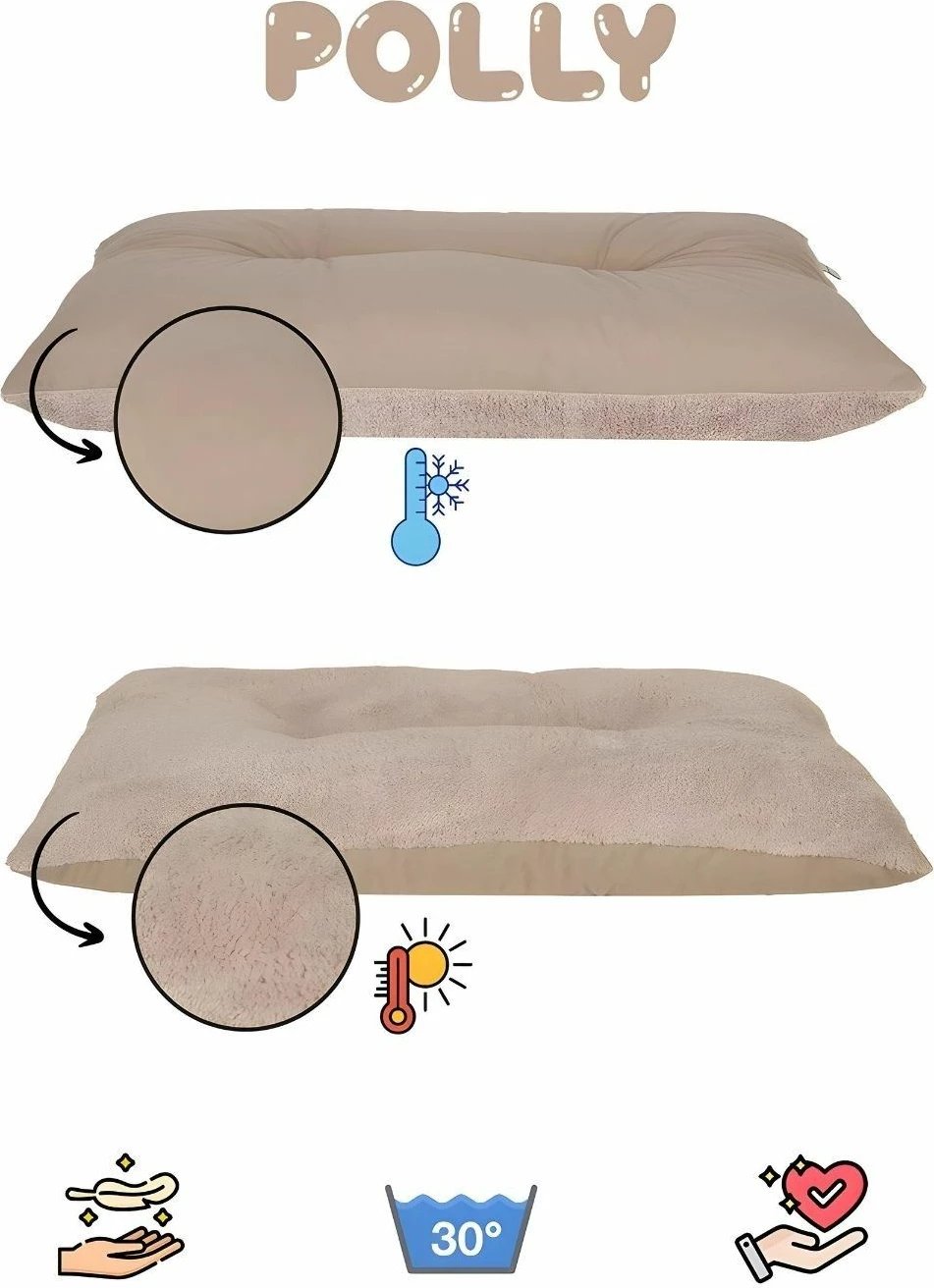 Shtrat për qen Polly, krem, 60x90cm