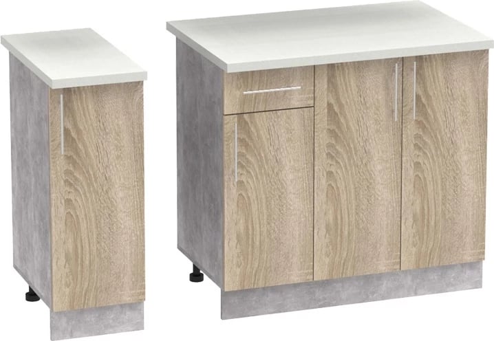 Njësi kuzhine Festa II melamine, ngjyrë sonoma, 120x60x85cm