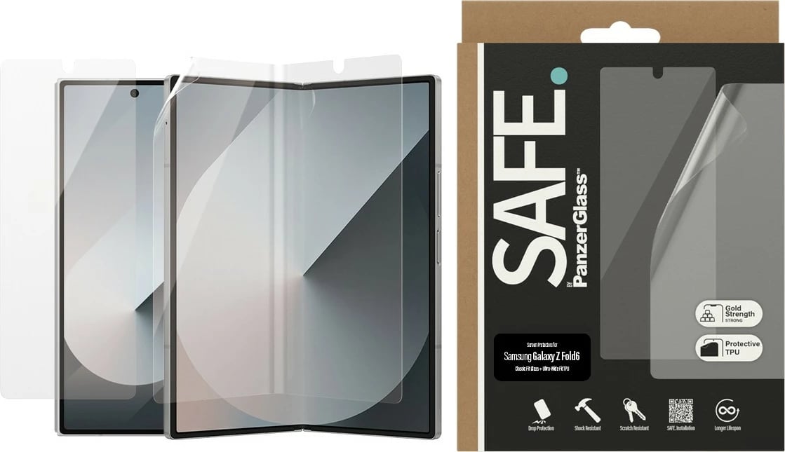 Mbrojtës ekrani PanzerGlass SAFE.by për Samsung Z Fold 6, tempered glass & film, transparent