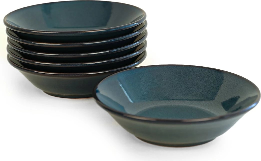 Set pjatash qeramike, 6 copë, ngjyrë blu e errët, Hermia Concept, ST042306FQ08A000000MACD700