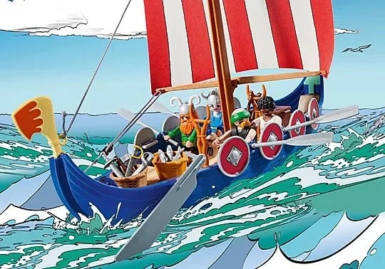 Set lodrash Playmobil Asterix 71888, anije piratësh, 88 pjesë