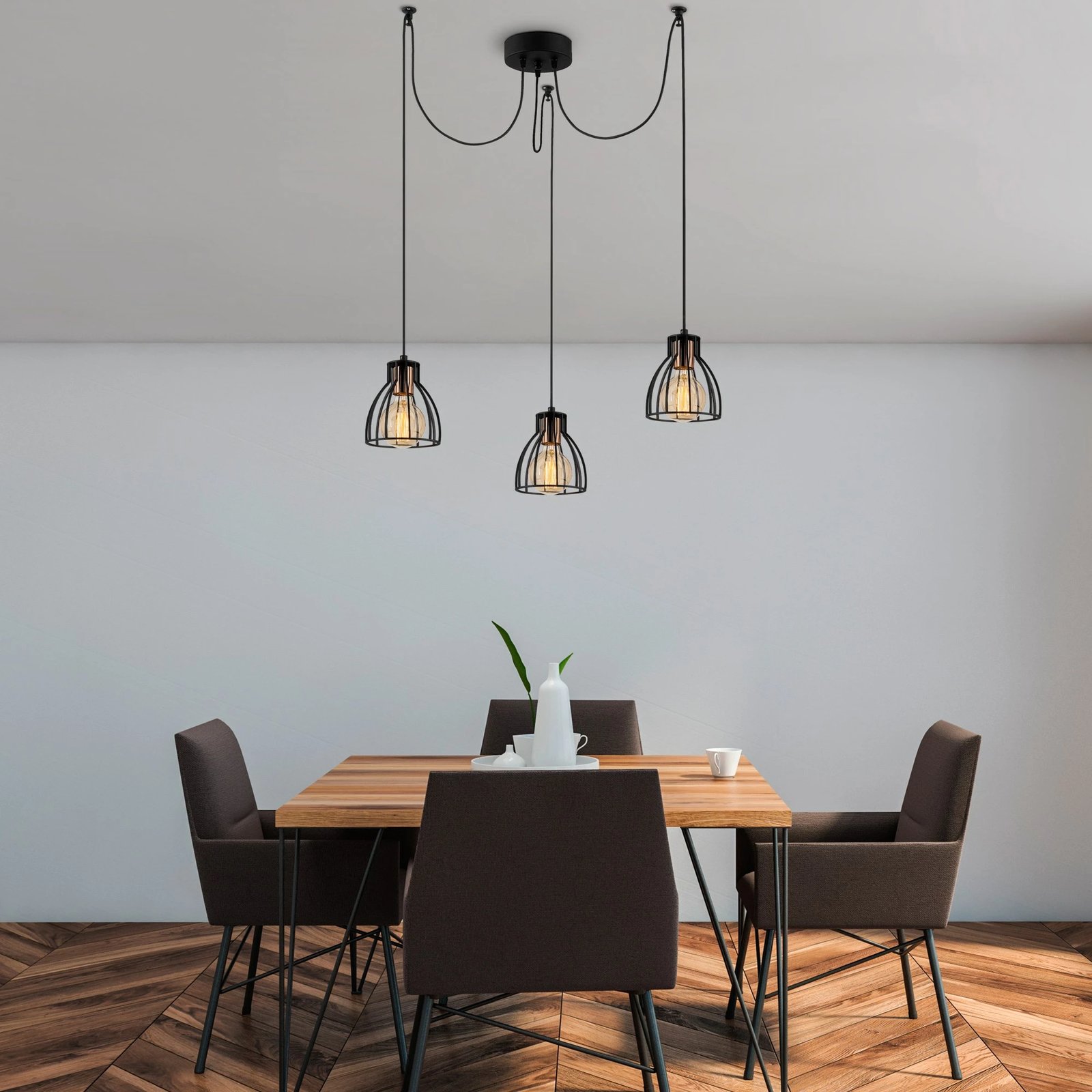 Llambë tavani industriale Opviq, Kemah - N-1232, ngjyrë e zezë