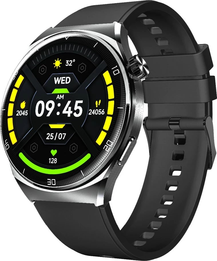 Smartwatch bea-fon 401, 1.43" AMOLED, GPS, 42g, e zezë-argjendtë