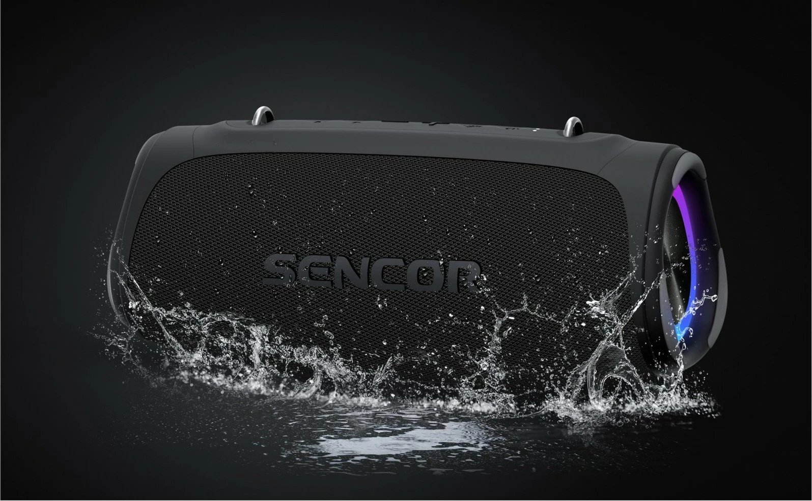 Altoparlant Bluetooth portativ, Sencor Resonex MIDI, 80W, IPX7, TWS, deri 12 orë, LED, i zi