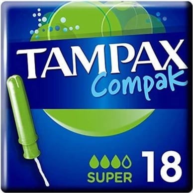Tampona për femra TAMPAX Compak Super, 18 copë