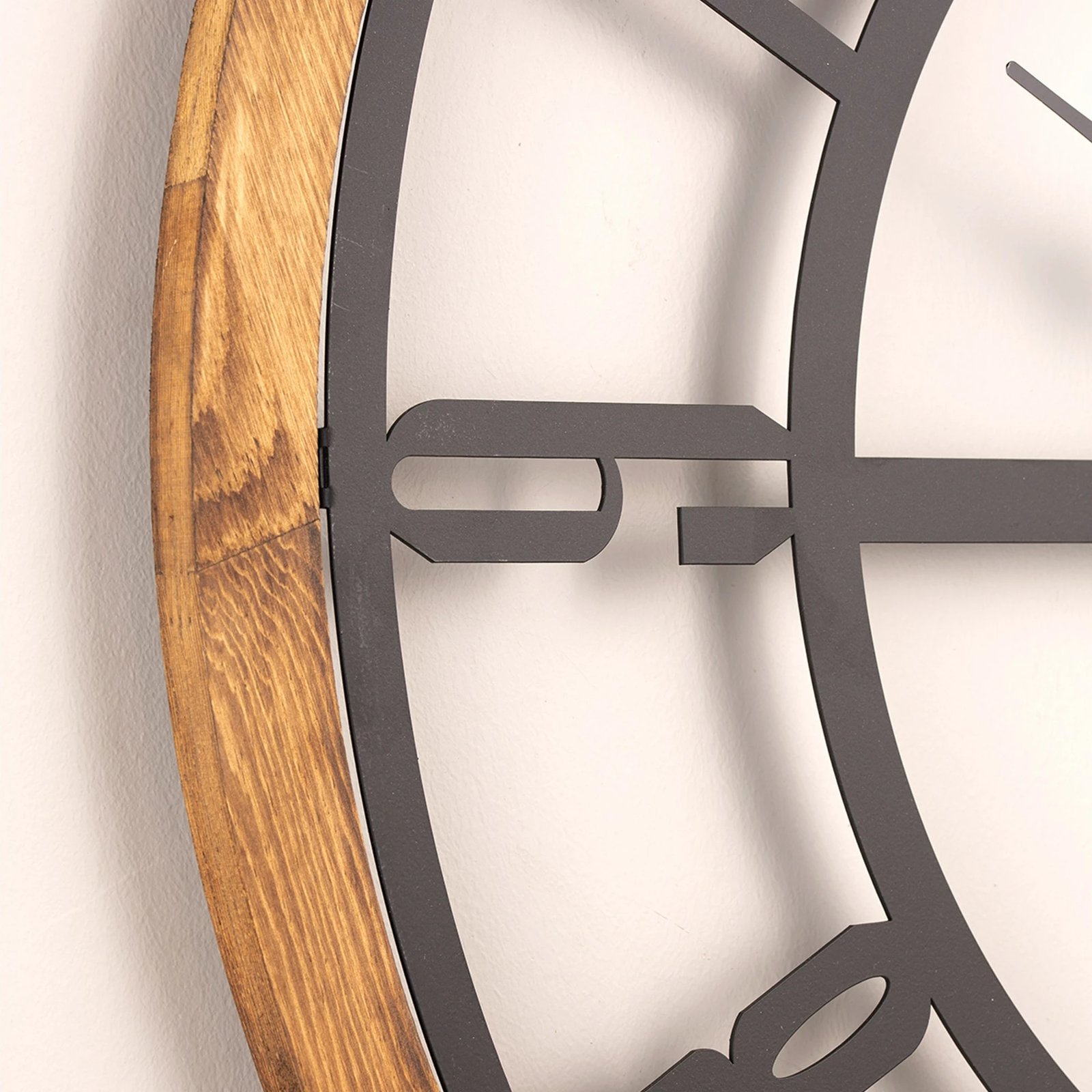 Orë muri dekorative metalike Wallity, Bunella, e zezë-dru lis