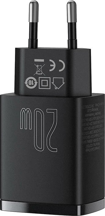 Karikues i shpejtë Baseus Compact, CCXJ-B01, 20W, USB/USB-C, zi Karikues i shpejtë Baseus Compact, CCXJ-B01, 20W, USB/USB-C, zi