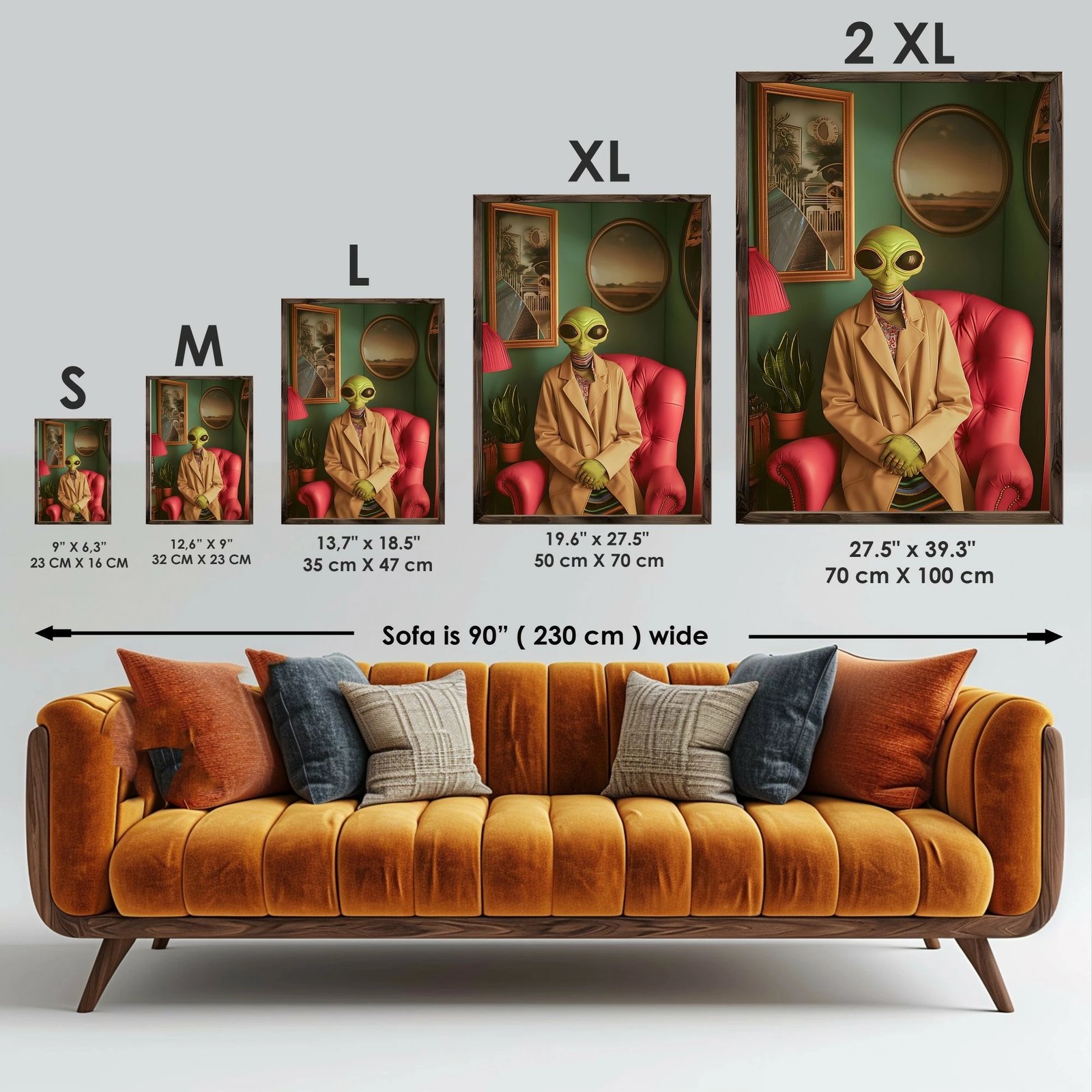 Pikturë dekorative me kornizë MDF, shumëngjyrëshe, GE240-S