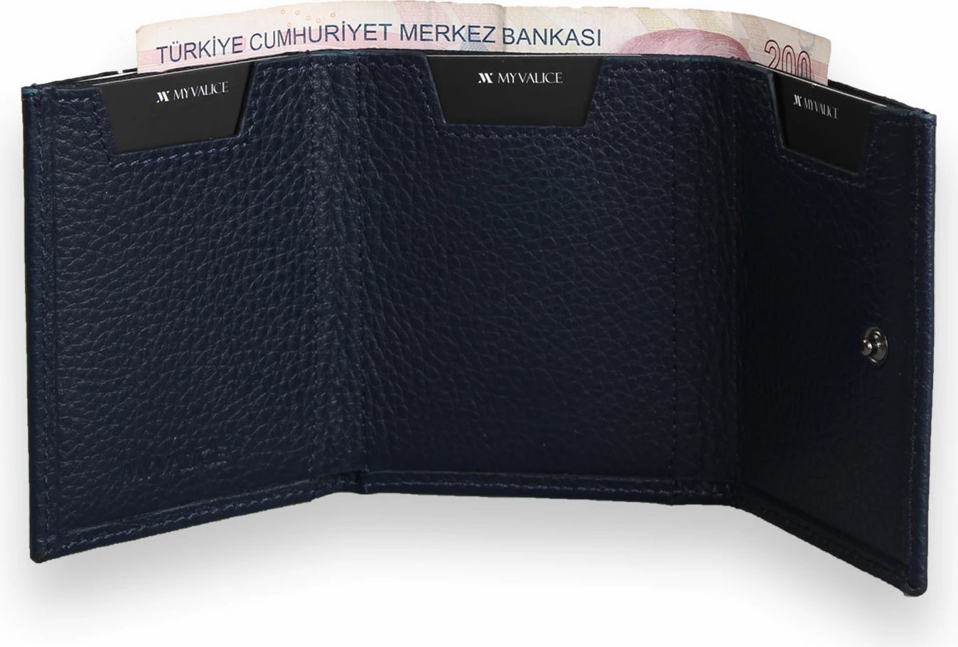 Portofol lëkure, ngjyrë navy blue, Zoozie Bags, 4489