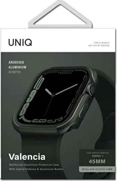 Mbështjellës UNIQ Valencia për Apple Watch 4/5/6/7/8/9/SE/SE2 44/45mm, Gjelbër
