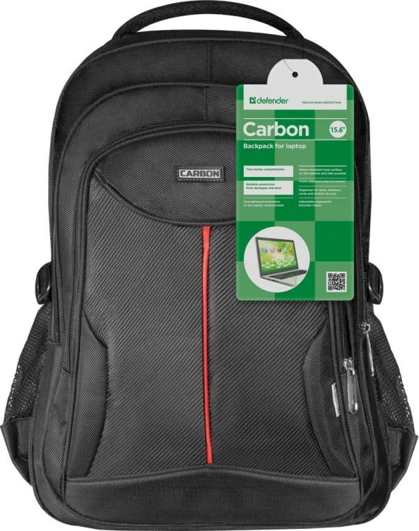 Çantë shpine Defender Carbon 15.6", e zezë