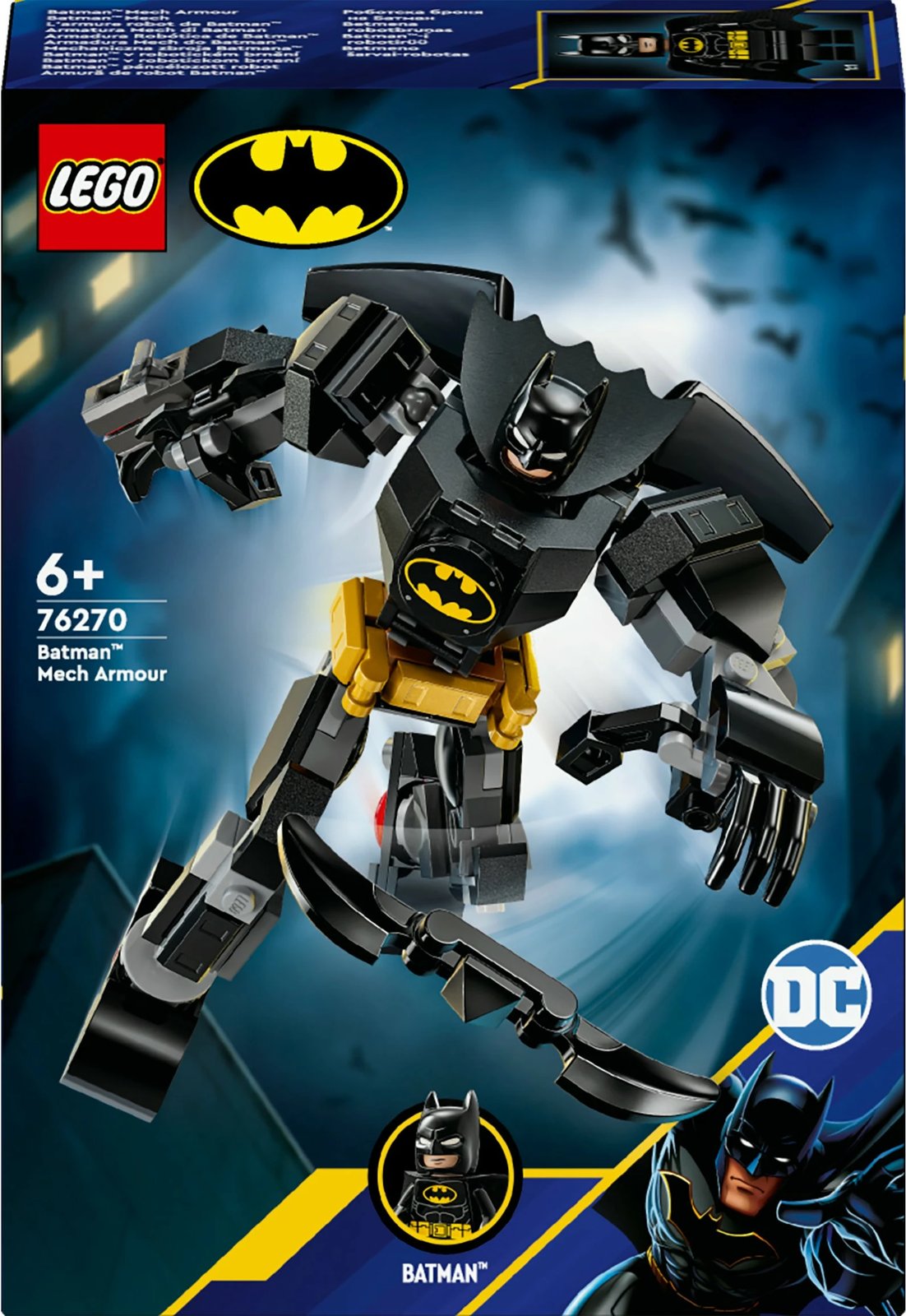 Set ndërtimi LEGO DC Super Heroes 76270 Batman Mech, shumëngjyrësh