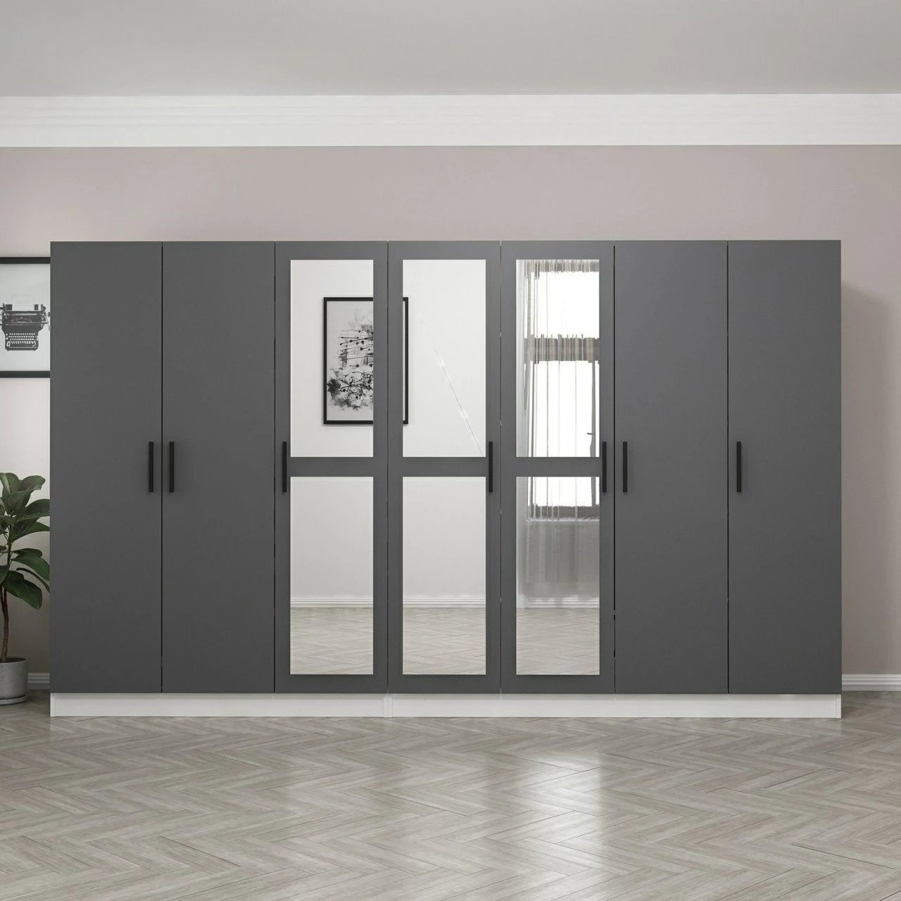 Dollap Skye Decor, ngjyrë antracit, Kale - 4966