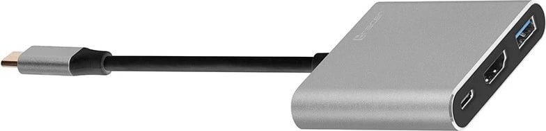 Adapter Tracer A-1, USB-C në HDMI 4K, USB 3.0, PDW 100W, Argjend