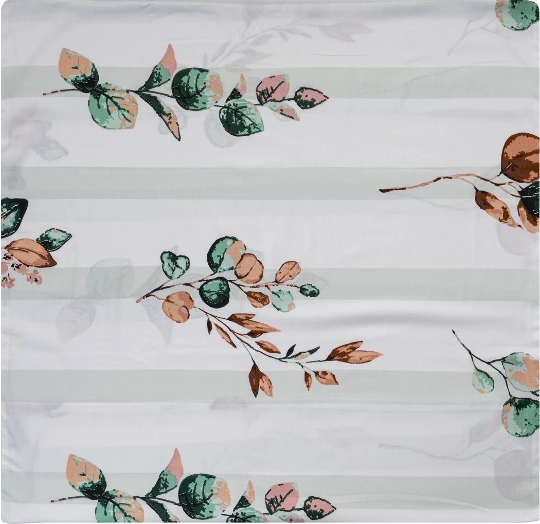 Jastëk prej sateni, ngjyrë e gjelbër dhe e bardhë, L'essentiel, 80x80cm Jastëk prej sateni, ngjyrë e gjelbër dhe e bardhë, L'essentiel, 80x80cm