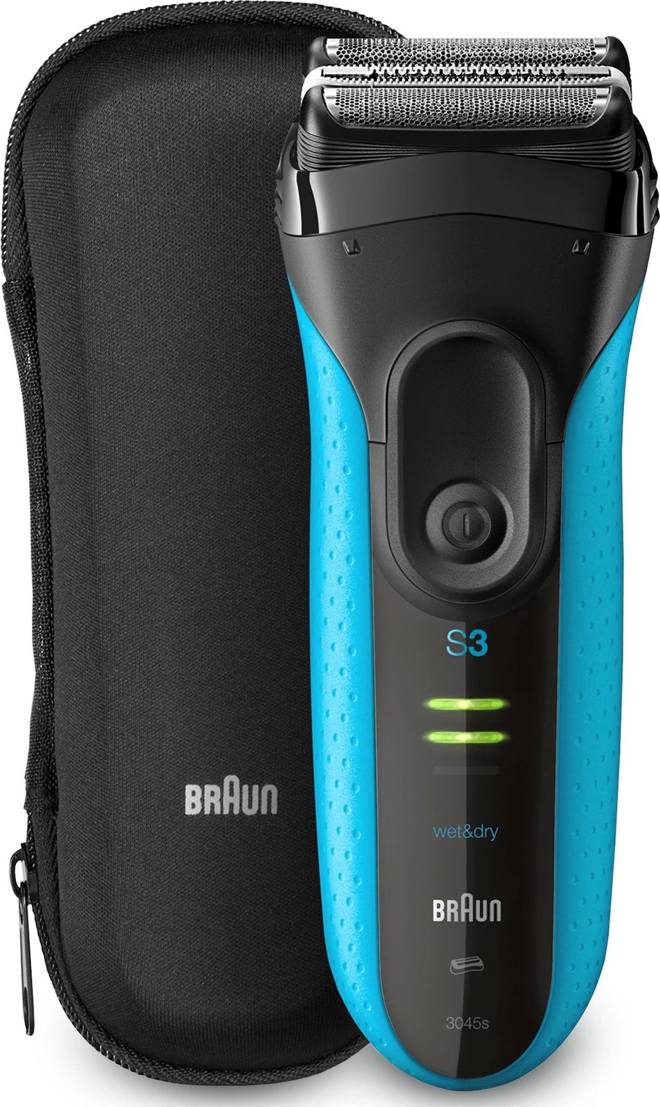 Makinë rroje Braun Series 3 ProSkin 3045s, Foil shaver, LED, NiMH, e zezë, blu Makinë rroje Braun Series 3 ProSkin 3045s, Foil shaver, LED, NiMH, e zezë, blu