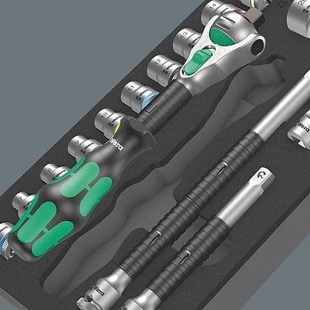 Set çelësa me insert shkumë WERA Zyklop 3/8'' 8000 C, i gjelbër
