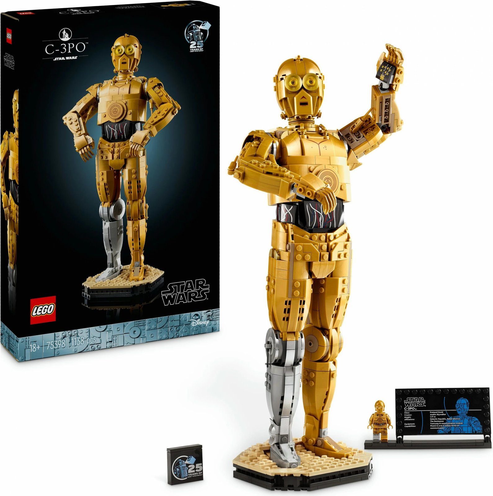 Set ndërtimi LEGO Star Wars C-3PO 75398, 1138 pjesë, multikolor