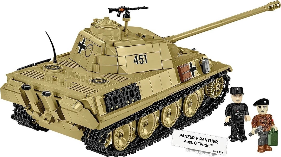 Set ndërtimi Cobi Klocki Panzer V Panther G Pudel, 1133 pjesë, plastikë, me 2 figurina