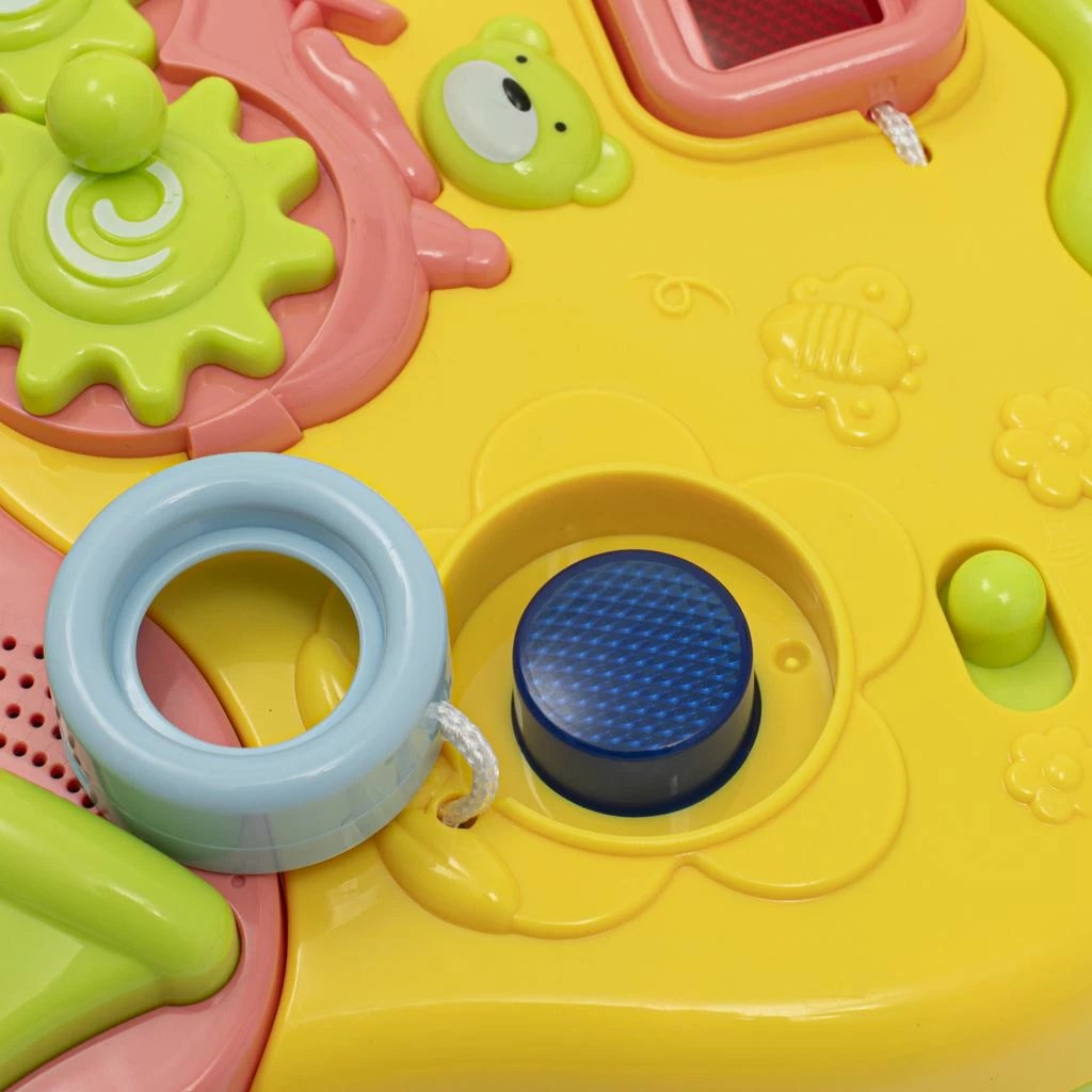 ecëse bebe, Baby Mix, panel edukativ me piano dhe forma, 12m+, 4 rrota, lartësi 45.5–52.5 cm, blu