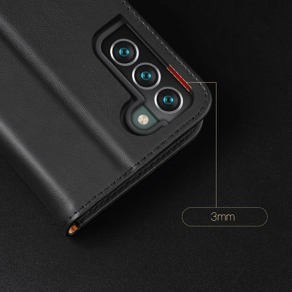 Mbështjellës Dux Ducis Hivo për Samsung Galaxy S22+, lëkurë natyrale, me xhepa, i zi Mbështjellës Dux Ducis Hivo për Samsung Galaxy S22+, lëkurë natyrale, me xhepa, i zi